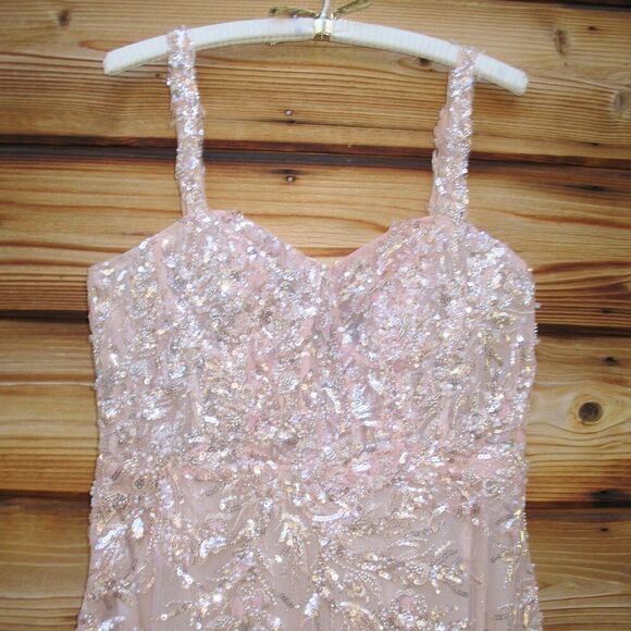 Mac Duggal 20559 Pink Corset Detailed Embellished Gown Dress - Picture 7 of 13
